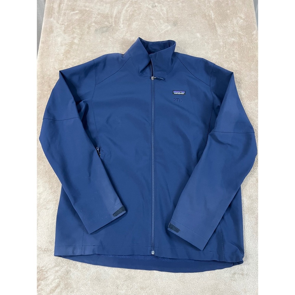 Patagonia Adze Jacket Men's Size XL Navy Blue Softshell Full Zip Stretch Logo